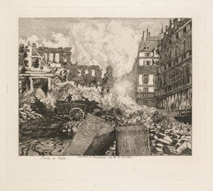 乘坐火车游览巴黎。拆除 Vaudeville 剧院：Dix-Decembre 路 作者 阿尔弗雷德·泰埃