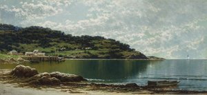 c.1885沿着缅因州海岸 作者 阿尔弗雷德·汤普森·布里彻