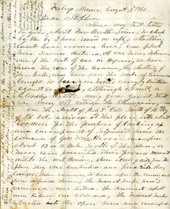 阿尔弗雷德-华纳]致斯蒂芬的信，1861年8月3日 作者 阿尔弗雷德华纳