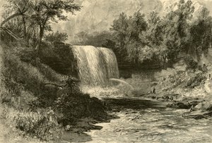 Minnehaha的瀑布"，1874年。  