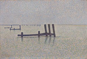 Nieuwpoort的海峡，c。 1889年 作者 阿尔弗雷德·威廉·芬奇