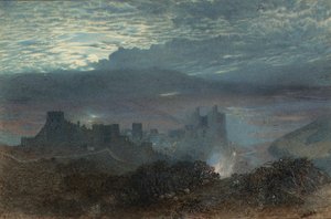 超越河口的城堡，1856年 作者 Alfred William Hunt