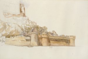 圣米歇尔山：城墙和堡垒，约1876年