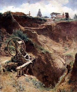 砾石坑，国王十字路口（纸上水彩画） 作者 阿尔弗雷德·威廉·亨特