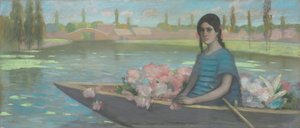 卖花人（画布上的粉彩） 作者 阿尔弗雷多·拉莫斯·马丁内斯