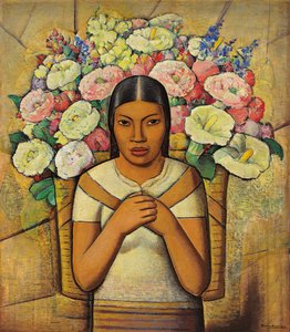 卖花女》，约 1934 年（布面油画）
