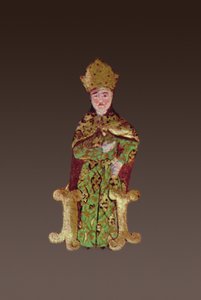 匈牙利国王，Lajos II 1506-26在1526年莫哈奇战役前的理事会，1558墨水和金叶上的牛皮纸细节290004 作者 阿里·阿米尔·贝格