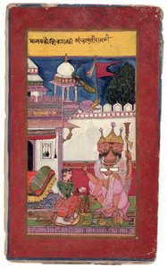Malkos的Kambhavati Ragini，1591年（不透明的厕所和纸上的黄金） 作者 阿里和哈蒂姆·侯赛因