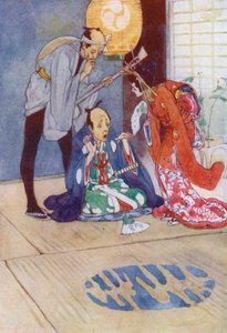 《天皇物语》插图（彩色平版印刷） 作者 爱丽丝·博林布鲁克（后）伍德沃德