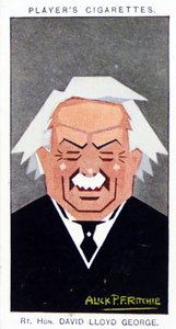 1926年玩家的香烟卡，描绘了。戴维-劳埃德-乔治