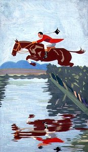 水跃（纸上水粉画）