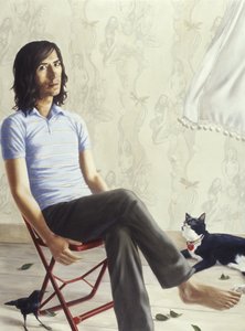 奇异的爱三角（丙烯酸和油画布）