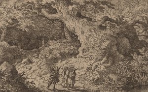 一片茂密的森林，大概在1645-1656年。 作者 阿拉特·范·埃弗丁根