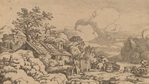 木匠的小屋，可能约1645-1656。 作者 阿拉特·范·埃弗丁根