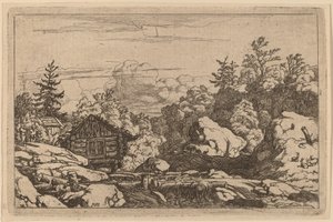银行的平房，大概是1645-1656年。 作者 阿拉特·范·埃弗丁根