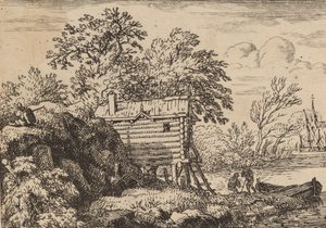 渔夫小屋，大概在1645-1656年。 作者 阿拉特·范·埃弗丁根