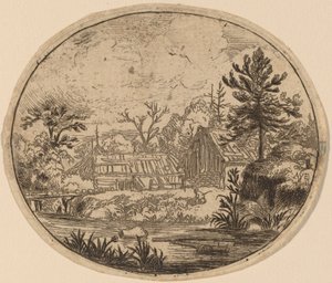 哈姆雷特在河岸边，大概在1645-1656年。 作者 阿拉特·范·埃弗丁根