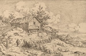 靠近毁坏的树篱入口的人，可能约1645-1656年。 作者 阿拉特·范·埃弗丁根