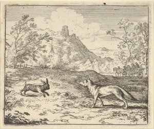雷纳德谎称兔子侮辱了他的一个孩子，1650-75。 作者 阿拉特·范·埃弗丁根