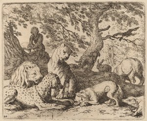 Reynard Winds His Tale and Wrongs His Father，大概在1645-1656年间。 作者 阿拉特·范·埃弗丁根