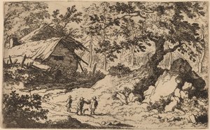 毁坏的小屋，大概在1645-1656年。 作者 阿拉特·范·埃弗丁根