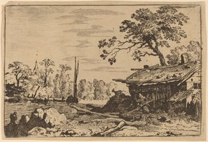 毁坏的小屋，可能约1645-1656。 作者 阿拉特·范·埃弗丁根