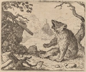 被派去当信使的熊，大概在1645-1656年。 作者 阿拉特·范·埃弗丁根