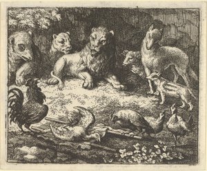 公鸡指责雷纳德谋杀他的鸡，1650-75。 作者 阿拉特·范·埃弗丁根