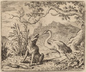 狼与鹤》，可能约1645-1656年。 作者 阿拉特·范·埃弗丁根