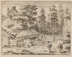 三间小屋，可能约1645-1656年。 作者 阿拉特·范·埃弗丁根