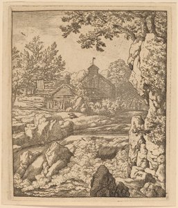 瀑布，大概在1645-1656年。 作者 阿拉特·范·埃弗丁根