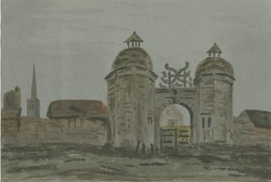 汉姆斯托尔Ridware大厅-搬运工”小屋：水彩画，nd [1824-1882] 作者 艾伦·爱德华·埃弗里特