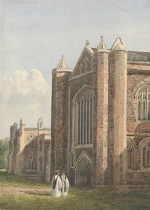 利奇菲尔德大教堂（Lichfield Cathedral）-西北景观：水彩画，未完成[1842年8月27日]