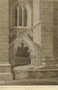 利奇菲尔德大教堂-南transept：红色棕褐色绘画，1842年9月9日