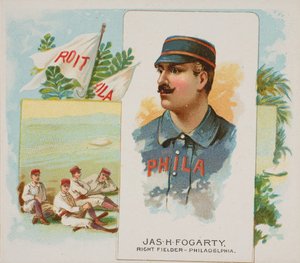 詹姆斯·福加蒂（James H.Fogarty），费城右外野手，来自世界冠军，第二辑N43 ...，1888年。 作者 艾伦和金特