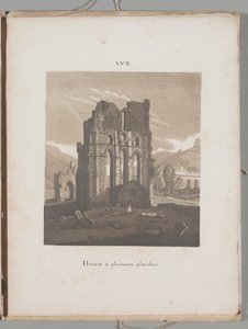 石版画的艺术意大利教堂废墟，图版 XVII