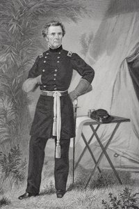 Ormbsy McKnight Mitchel的肖像（1809-62）（版画）