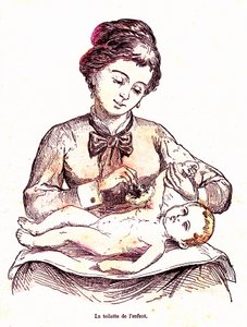 儿童的厕所 - 正常生活与健康》，J. Rengade 著。A. Demarle 绘制，1881 年 作者 阿方斯·德马尔