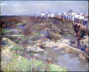 纽约中央公园（布面油画） 作者 阿方斯·琼格斯（Alphonse Jongers）