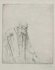 一个乞丐。 作者 阿方斯·莱格罗斯（Alphonse Legros）