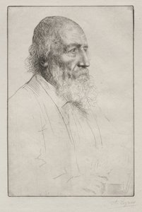 阿尔弗雷德·坦尼森勋爵。 作者 阿方斯·莱格罗斯（Alphonse Legros）