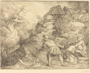 农民与财富的寓言故事 作者 阿方斯·莱格罗斯（Alphonse Legros）