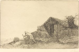 沿着山顶 (Sur le haut de la colline) 作者 阿方斯·莱格罗斯（Alphonse Legros）