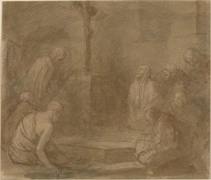 在十字架的脚下 作者 阿方斯·莱格罗斯（Alphonse Legros）
