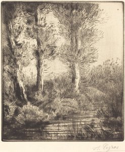 圣普雷河岸边的圣普雷河。 作者 阿方斯·莱格罗斯（Alphonse Legros）