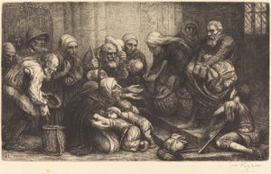 布鲁塞尔的乞丐 (Les mendiants de Bruges) 作者 阿方斯·莱格罗斯（Alphonse Legros）