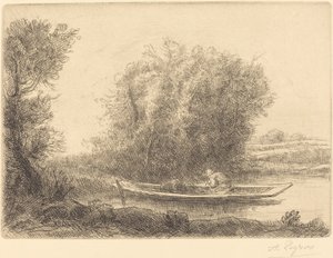 Bend in the River Un coin de riviere. 作者 阿方斯·莱格罗斯（Alphonse Legros）