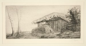 山坡上的牧羊人小屋（牧羊人 作者 阿方斯·莱格罗斯（Alphonse Legros）