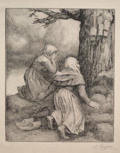 在Larbre de salut树前鞠躬。 作者 阿方斯·莱格罗斯（Alphonse Legros）