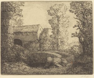 磨坊的桥 作者 阿方斯·莱格罗斯（Alphonse Legros）